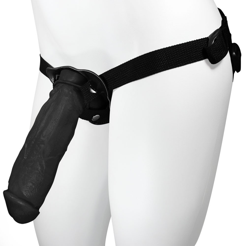 Cinta Peniana Ajustável com Pênis Realístico King Kong 22 x 5,5cm Preto ::  Sex Shop Loja do Prazer